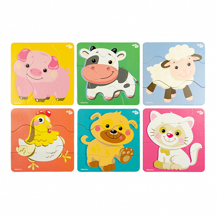Тройные пазлы «Домашние животные» серии Baby Toys