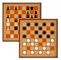 Шахматы и шашки демонстрационные магнитные