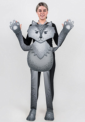 Волк ростовая кукла из фетра для взрослого / 130 см.