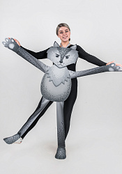 Волк ростовая кукла из фетра для взрослого / 130 см.