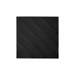 Плитка тактильная (диагональ) 300х300х4, ПУ, чер