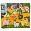 Рамка-вкладыш "Кто живет на ферме?" 11 деталей