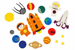 Космос  с игровым полем (18дет)