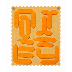 Конструктор букв Ларчик (ковролин, оранжевый цвет), Игры Воскобовича