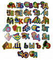 Азбука деревянная на магнитах