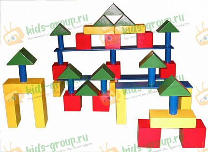 Конструктор детский "Строитель" напольный 72 элемента