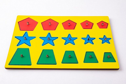 Монтессори фигуры Больше-меньше №3