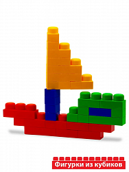 Набор с большими кубиками КРОХА 1+ для ясельных групп, групп ОВЗ, младших групп детских садов в контейнере 2. Креатив