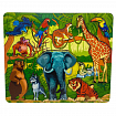 Рамка-вкладыш "Кто живет в джунглях?" 11 деталей
