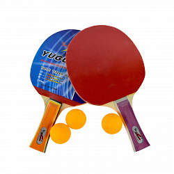Набор для настольного тенниса YUGUAN (2 ракетки, 3 шарика), в чехле, P007ND