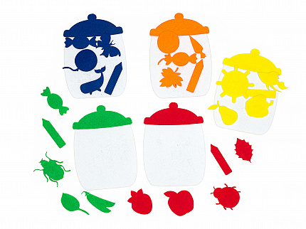 Цветные баночки фетр (30дет)