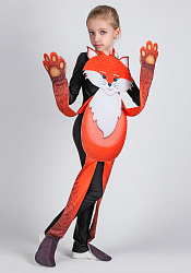 Лиса ростовая кукла из фетра для детей / 100 см.