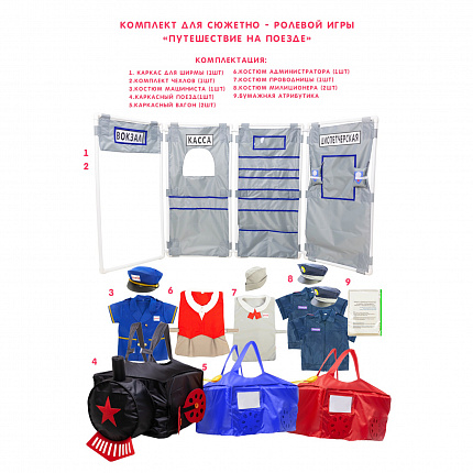 Комплект для сюжетно - ролевой игры "Путешествие на поезде"