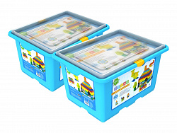 Конструктор DIBO "Окружающие нас конструкции" 443 детали. Комплект из двух контейнеров А+В. Знаток