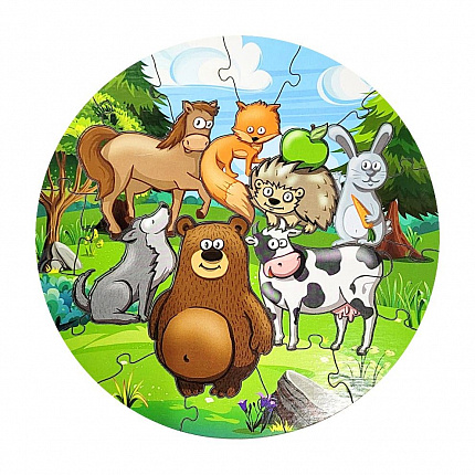Пазл Учим животных