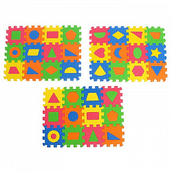 Конструктор-коврик «Формы и цвета», рамки-вкладыши, 36 деталей