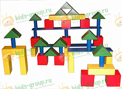 Конструктор детский "Строитель" напольный 72 элемента