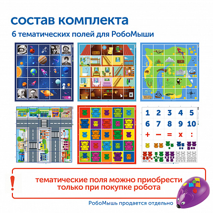 Комплект тематических полей "Строим маршруты с РобоМышью" (6 элементов)