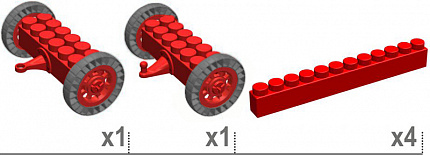 Платформа 2-х осная GigaBloks 5", Гигантское Лего