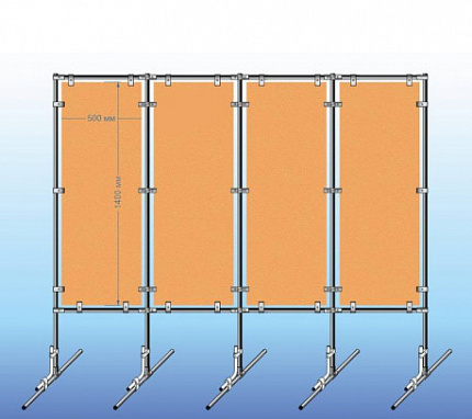 Стенд-ширма №7 пробковая односторонняя