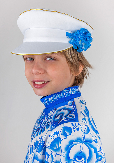 Русский народный костюм для мальчика Гжель расписная