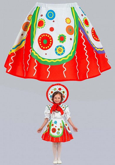 Русская народная юбка для девочки Дымка