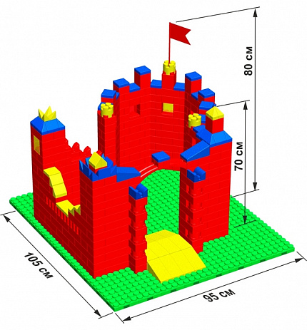 Замок GB5" S на платформе 32 х 35, Гигантское Лего
