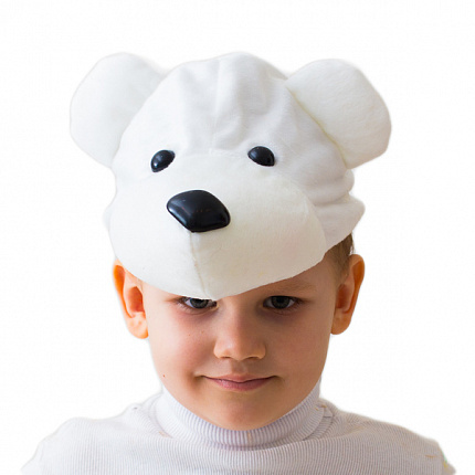 Шапка-Белый мишка