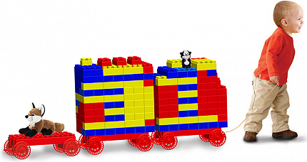 Платформа 2-х осная GigaBloks 5", Гигантское Лего