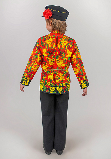 Русский народный костюм для мальчика Хохлома расписная Ягодка