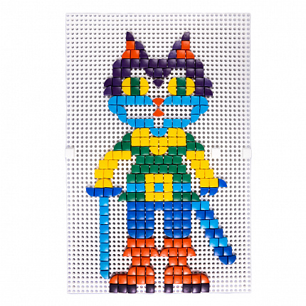 Пластмассовая мозаика для детей (270 элементов и 2 поля)