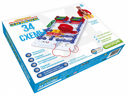 Электронный конструктор  "34 схемы" Знаток