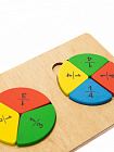 Деревянный пазл-вкладыш «Дроби»