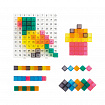 Кубики соединяющиеся полупрозрачные 2 см.(150шт). Набор учимся счету до 100 «Мозаика и узоры».