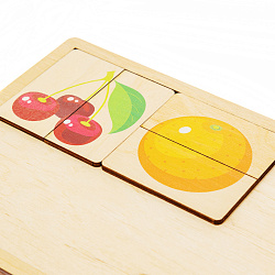 Игра развивающая деревянная "Фрукты, ягоды"