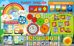 Бизиборд (дидактическая панель) настенный по английскому языку ОСНОВЫ Часть 1. Серия ИЗУЧАЕМ АНГЛИЙСКИЙ ЯЗЫК