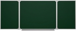 Трёхэлементная магнитная полимерная школьная доска 2400х1200 (меловая)